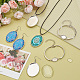 DIY Blank Oval Alloy Jewelry Set Making Kits(SJEW-AB00001)-4