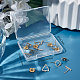 12Pcs 3 Style Brass Stud Earring Findings with Loop(DIY-BBC0001-03)-7