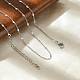 Brass Disc Twisted Chain Necklaces(NJEW-A042-09P)-1