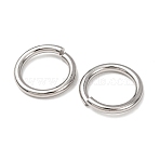 Tarnish Resistant 304 Stainless Steel Open Jump Rings, Saw Cut Seamless Round, Stainless Steel Color, 12 Gauge, 15x2mm, Inner Diameter: 11mm(X-STAS-R065-41)