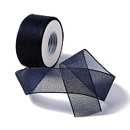 10 Yards Polyester Chiffon Ribbon, for DIY Jewelry Making, Marine Blue, 1- inch(25.5mm)(OCOR-C004-03G)