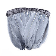 Fashion Goose Feather Cloth Strand Costume Accessories, Gainsboro, 100~180x38~62mm, about 2m/bag(FIND-Q040-05L-01)