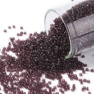 TOHO Round Seed Beads, Japanese Seed Beads, (6C) Transparent Amethyst, 15/0, 1.5mm, Hole: 0.7mm, about 3000pcs/10g(X-SEED-TR15-0006C)