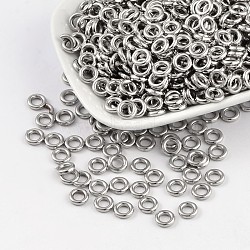 CCB Plastic Beads, Platinum, Ring, 8x2mm, Hole: 4mm(PCCBH-8562Y)