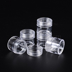 Plastic Bead Containers, Column, Clear, 56x34mm, Capacity: 50ml(CON-D005A-01-56x34)