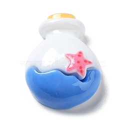 Ocean Theme Cartoon Opaque Resin Cabochons, Light Sky Blue, Bottle, 20x15.5x7.5mm(RESI-G071-03H)