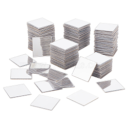 Elite 300Pcs Square Acrylic Self Adhesive Acrylic Mosaic Tiles, Silver, 20.5x20.5x1mm(AJEW-PH0011-54)