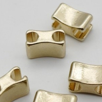 Clothing Accessories, Brass Zipper On The Below of The Plug, Light Gold, 6x4.5x4mm
