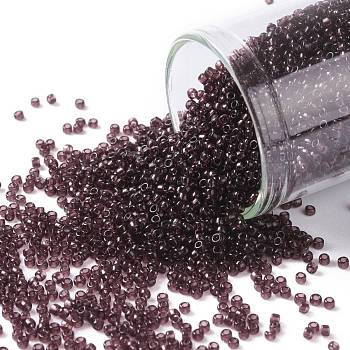 TOHO Round Seed Beads, Japanese Seed Beads, (6C) Transparent Amethyst, 15/0, 1.5mm, Hole: 0.7mm, about 3000pcs/10g