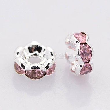 Brass Rhinestone Spacer Beads(RB-A014-L8mm-27S)-2