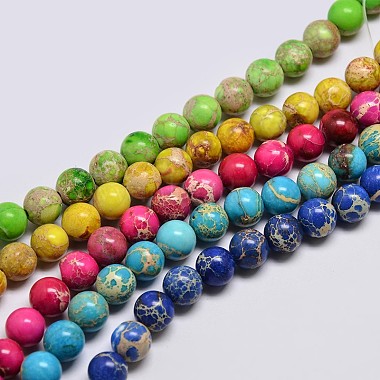 8mm Mixed Color Round Regalite Beads