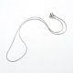 Women's 304 Stainless Steel Snake Chain Necklaces(STAS-O037-59P)-2