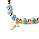 Strip Resin Round Beads Adjustable Cord Bracelet for Girl Women(BJEW-JB06754)-6