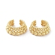 Round Ball Brass Cuff Earrings(EJEW-D088-13G)-1