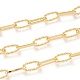 3.28 Feet Brass Handmade Paperclip Chains(X-CHC-M019-11G)-1