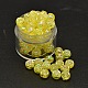 AB Color Plated Flower Electroplated Eco-Friendly Transparent Acrylic Beads(PACR-I001-M)-3