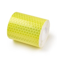 Waterproof Safety Mark Reflective Tape Crystal Color Lattice Reflective Film, Car Styling Self Adhesive Warning Tape, Yellow, 5cm, about 3m/roll(DIY-WH0083-03E)