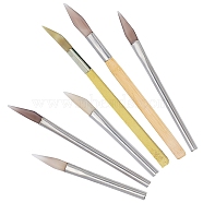 Natural Agate Burnisher Knife, Craft Polishing Tool, for Gold and Sliver Polishing Tool, Platinum, 150~232x9.5~12.5x4.5~9.5mm, 6pcs/set(TOOL-GF0001-64)