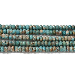 Natural Turquoise Beads Strands, Rondelle, 6x4mm, Hole: 0.6mm, about 105pcs/strand, 15.94''(40.5cm)(G-P506-03C-02)