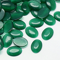 Cat Eye Cabochons, Oval, Green, 40x30x6.5mm(X-CE-J005-30x40mm-31)