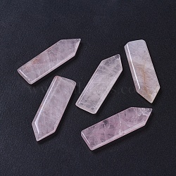 Natural Rose Quartz Beads, No Hole/Undrilled, Arrow, 54.5~56.5x17~17.5x5.5mm(G-L533-61)