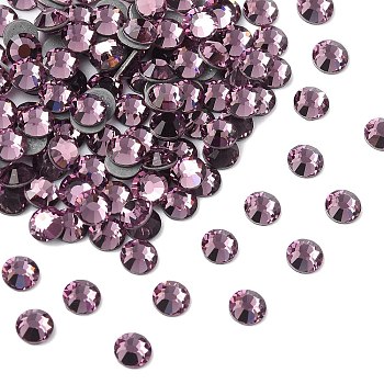 Preciosa&reg Crystal Hotfix Flatback Stones, Czech Crystal, Round(438 11 612 Chaton Rose VIVA 12 &reg), 20020 Light Amethyst, SS8(2.3~2.5mm)