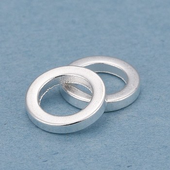 Brass Linking Rings, Long-Lasting Plated, Round Ring, 925 Sterling Silver Plated, 6x1mm, Inner Diameter: 4mm
