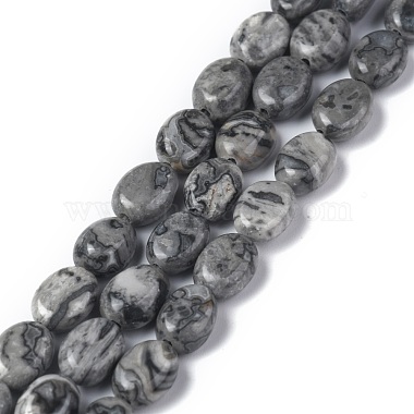 Oval Map Stone Beads