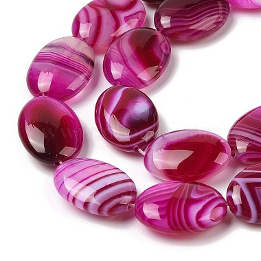 Natural Striped Agate/Banded Agate Beads Strands(G-Q182-01A)-4