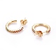 Brass Micro Pave Cubic Zirconia Stud Earrings(EJEW-F198-05G)-1