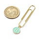 Flat Round with Number 0~9 Alloy Enamel Pendant Bookmarks(AJEW-JK00303)-3