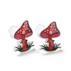 Boucles d'oreilles en forme de champignon de dessin animé en acrylique avec épingles en plastique pour femmes(EJEW-F293-03E)-2