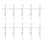 304 Stainless Steel Pendants, Cross with Word Pray Charm, Stainless Steel Color, 40.2x19.7mm(FIND-SZC0010-635)