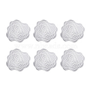 Hollow Rose PVC Hot Pads Holders, for Cooking and Baking Mat, White, 370x370x1mm(BT-TAC0001-03A)