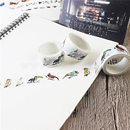 Decorative Adhesive Paper Tape, for Card-Making, Scrapbooking, Diary, Planner, Envelope & Notebooks, Bird Pattern, 20mm, about 5.47 Yards(5m)/Roll(TAPE-PW0002-072B)