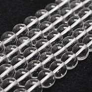 Natural Quartz Crystal Bead Strands, Round, Grade A, Clear, 10mm, Hole: 1mm, about 37pcs/strand, 14.9 inch~15.1 inch(G-G735-21-10mm-A)