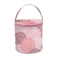 Polyester Column Yarn Storage Bags, for Portable Knitting Yarn Balls Organizer, Flower, 14x14cm(SENE-PW0017-08A)