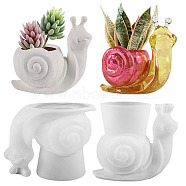 DIY Snail Vase Silicone Molds, Resin Casting Molds, for UV Resin, Epoxy Resin Craft Making, White, 15x9.4x12.8cm(WG13080-01)