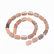 Natural Sunstone Beads Strands, Faceted, Column, 11.5~12x7.5~8mm, Hole: 0.8mm, about 27pcs/strand, 15.5 inch(39.6cm)(G-F632-08)