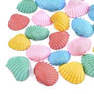 Spray Painted Sea Shell Pendants, Mixed Color, 13~20x17~25x6~8mm, Hole: 1.2mm(SSHEL-T007-01)