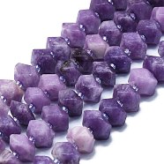 Natural Lilac Jade Beads Strands, with Seed Beads, Rhombus, 12~14x9~11x5~7mm, Hole: 1mm, about 46pcs/strand, 15.75''(40cm)(G-K245-G02-04)