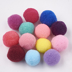 DIY Doll Craft Pom Pom Polyester Pom Pom Balls, Mixed Color, 25mm(AJEW-Q137-25mm-M)
