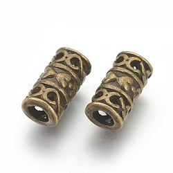Tibetan Style Alloy Beads, Column, Antique Bronze, Lead Free & Cadmium Free & Nickel Free, 12x6mm, Hole: 3.5mm(X-MLF0856Y-NF)