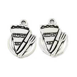 Cake Tibetan Style Zinc Alloy Pendants, Lead Free & Cadmium Free, Antique Silver, 20.7x14.3x2.5mm, Hole: 2mm, about 357pcs/500g(TIBEP-R334-188AS-RS)