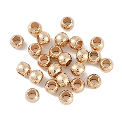 CCB Plastic Round Beads, Gold, 4.5x3.5mm, Hole: 2mm(ALUM-U001-07A-03)