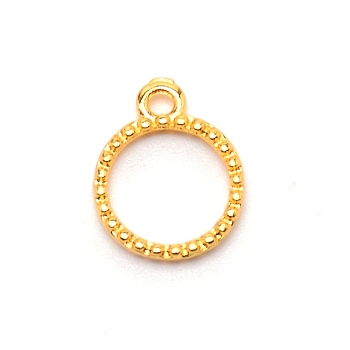 Alloy Open Back Bezel Charms, for DIY UV Resin, Epoxy Resin, Pressed Flower Jewelry, Ring, Golden, 15x12x2.5mm, Hole: 1.5mm