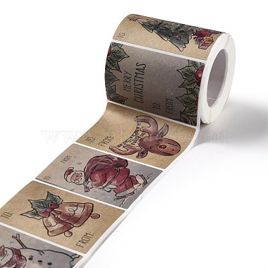 Christmas Themed Rectangle Roll Stickers(DIY-B045-06)-3