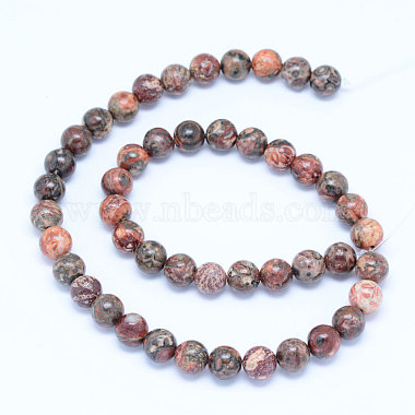 Chapelets de perles de jaspe en peau de léopard naturel(X-G-J358-05-6mm)-2