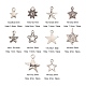 100Pcs 10 Styles Tibetan Style Alloy Star Charms(TIBEP-CJ0001-48)-3
