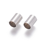 Tarnish Resistant 304 Stainless Steel Tube Beads, Stainless Steel Color, 7x5mm, Hole: 3.8mm(STAS-F205-03P-B)